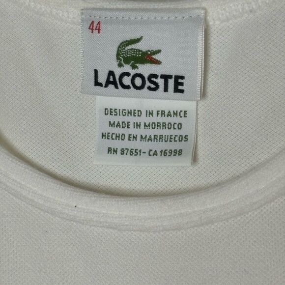 Lacoste vintage Y2K EUC white tank top Size 44 - Picture 4 of 5